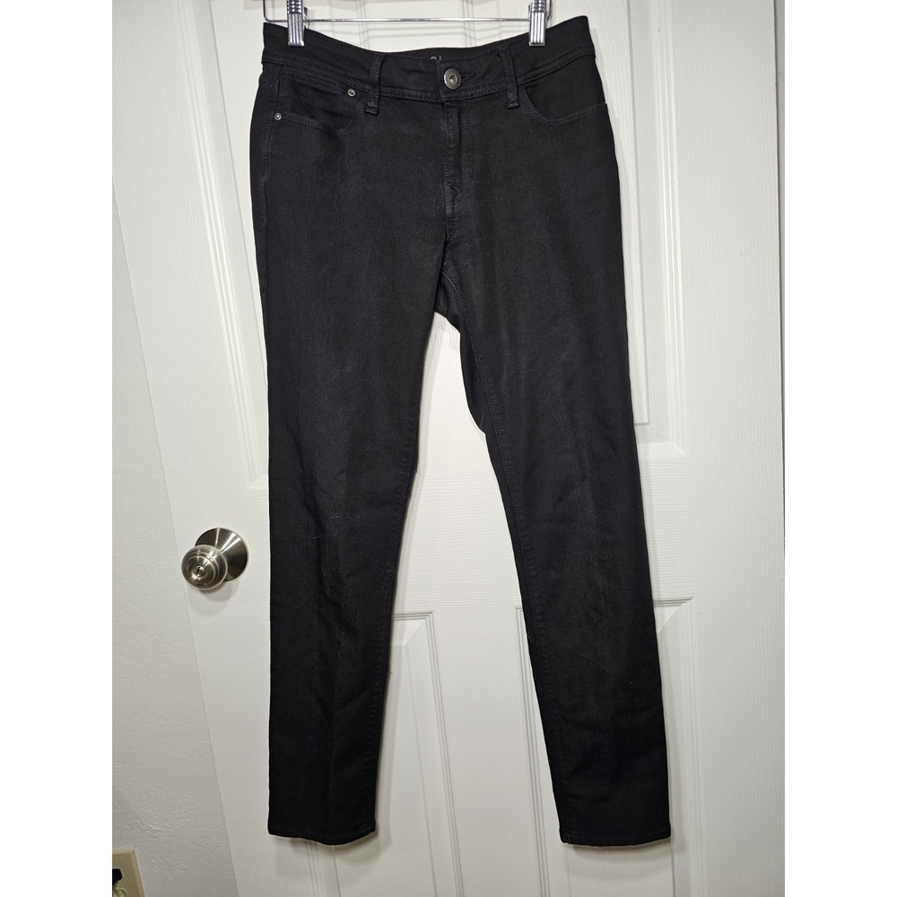DL 1961 Coco Curvy Ankle Riker, Size 27, Solid Black, Premium Denim - Excel Cont